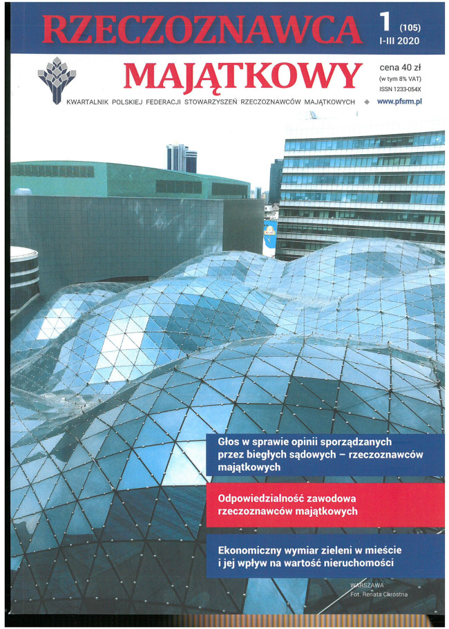 Rzeczoznawca Majątkowy nr 105 (1/2020)